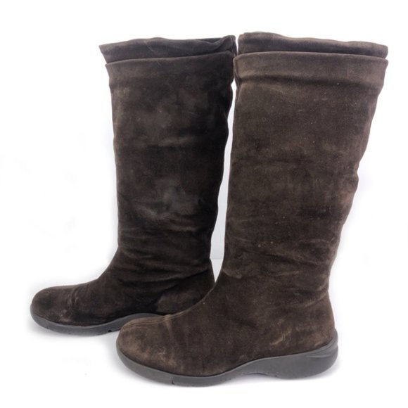 La Canadienne Brown Leather Tall Winter Boots 8M - Picture 3 of 11